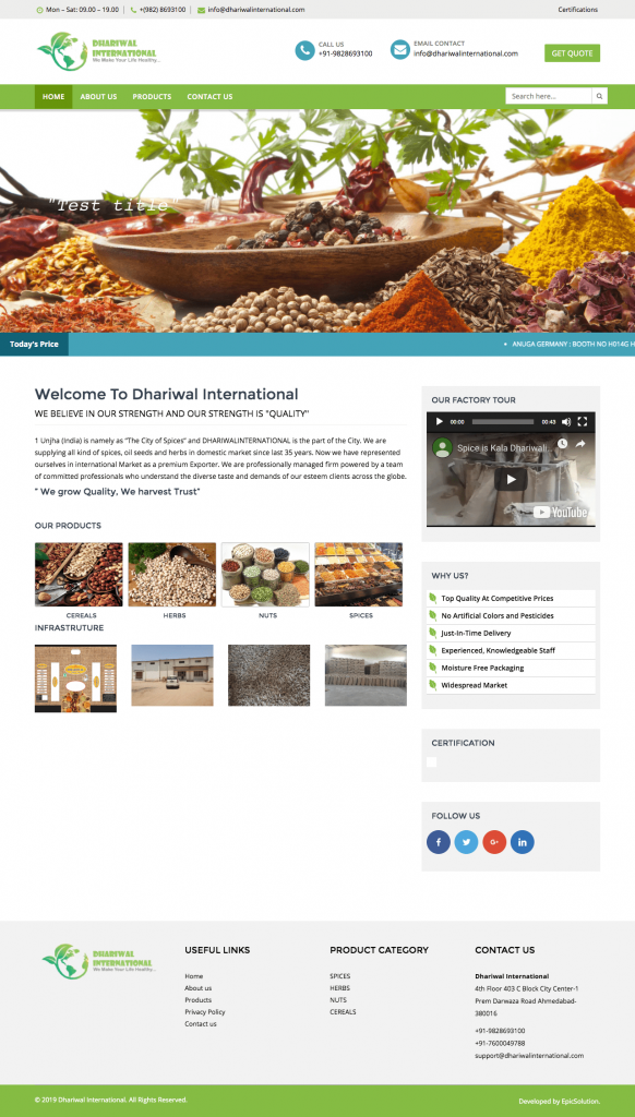 Dhariwal-International.com